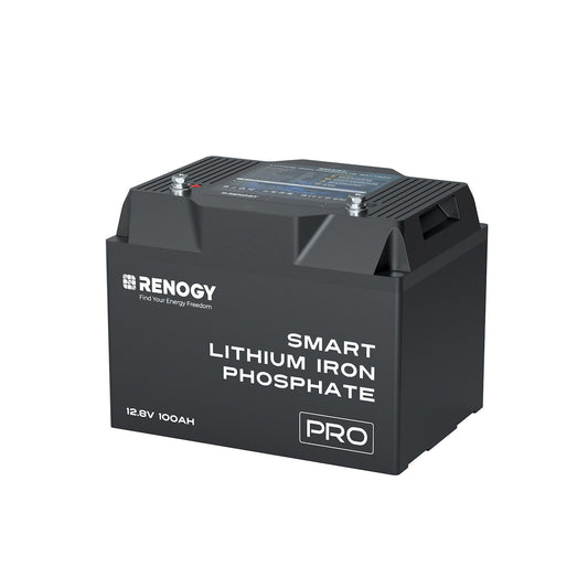 Renogy PRO 12V 100A Smart Lihtium Iron Phosphate Battery w/Self-Heating + Bluetooth (5000 Cycles)