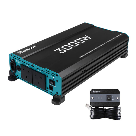 Renogy 3000W 12V to 230V/240V Pure Sine Wave Inverter With English Standard Socket (with UPS Function)