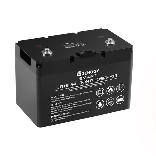 Renogy PRO 12V 100A Smart Lithium Iron Phosphate Battery with Self-heating Function