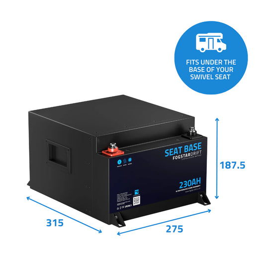 Fogstar Drift Seatbase – 230Ah 12V lithium leisure battery